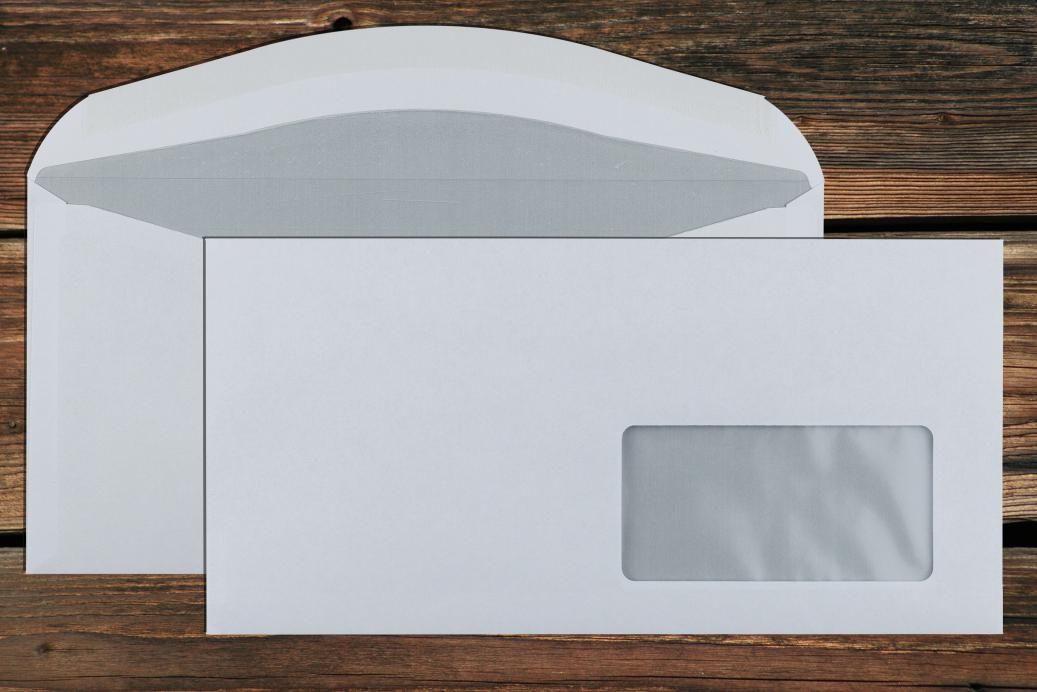 Kuvertierhüllen mit Fenster C6/5 114x229 mm Nassklebend Weiß 80 g/qm